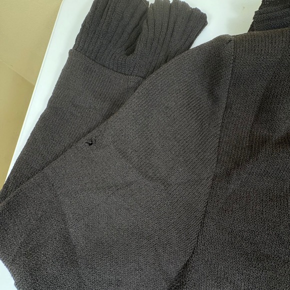 St John Collection Chocolate Brown Ruffle‎ Front Open Knit Cardigan Sweater 8 - Picture 14 of 14